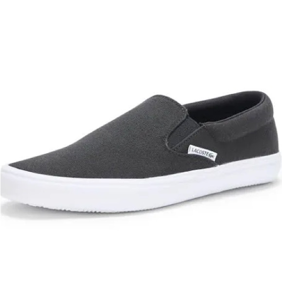 Lacoste Mens Black and White Loafers Slip-Ons - Picture 1 of 9
